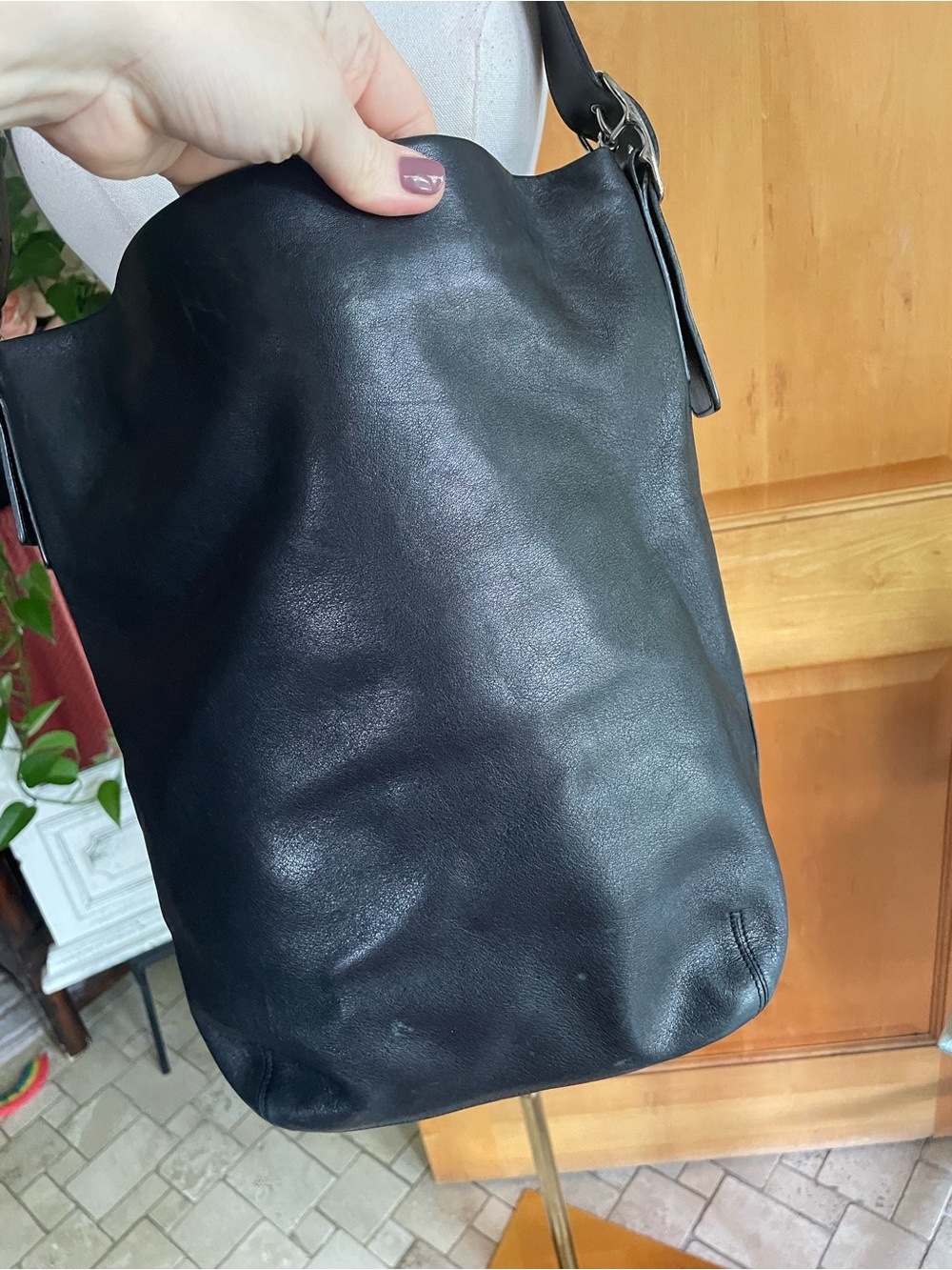 COACH VINTAGE LEGACY 9151 Bucket Tote Black Bag Buttery Soft XL size - Picture 5 of 15